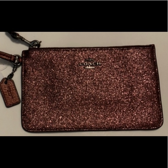 Coach Handbags - Coach Wristlet - Metallic Cherry